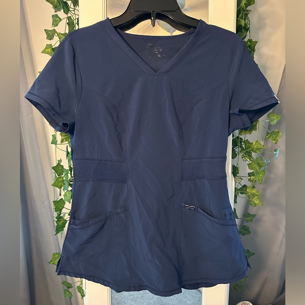 navy blue scrub top! brand: infinity